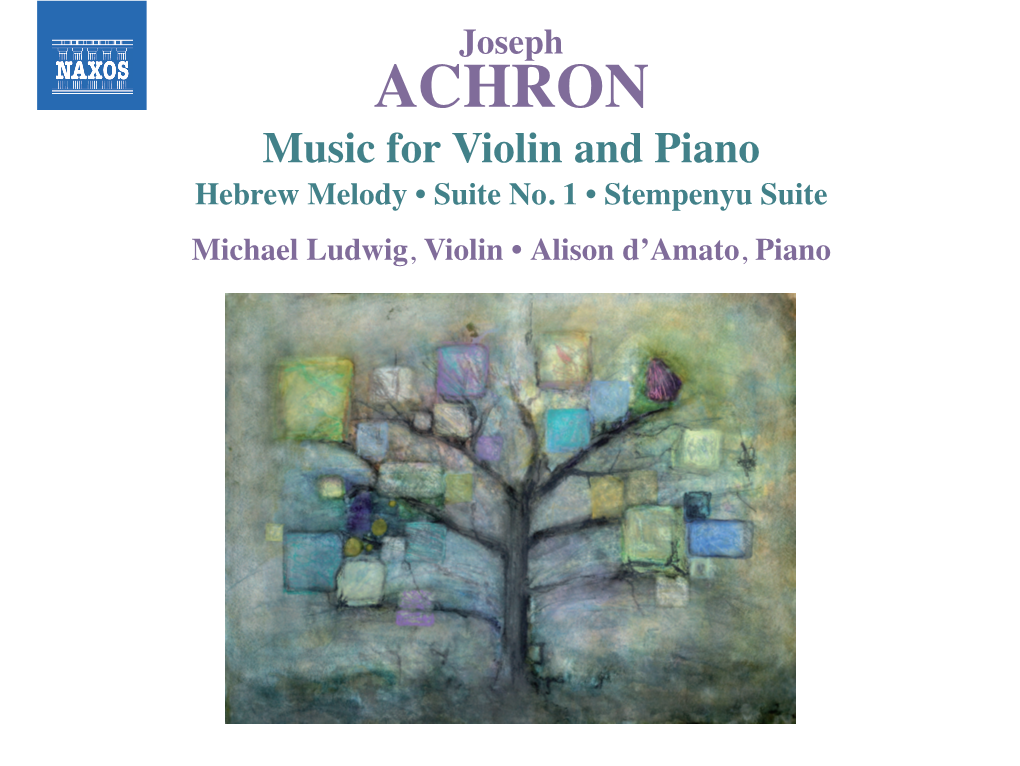 Music for Violin and Piano Hebrew Melody • Suite No