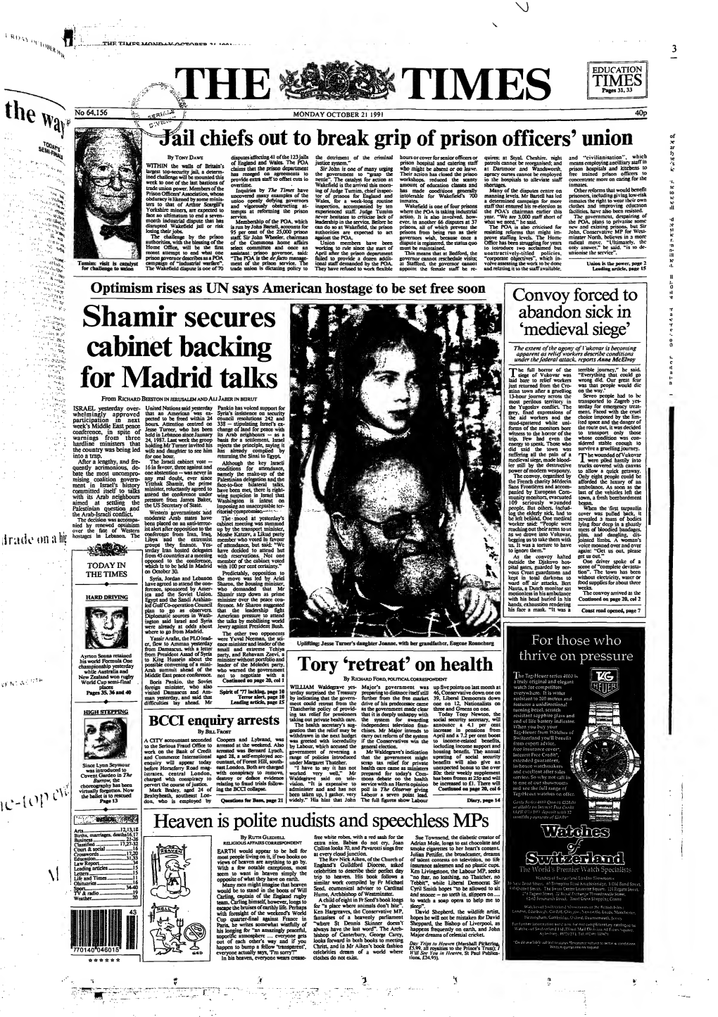 The Times , 1991, UK, English