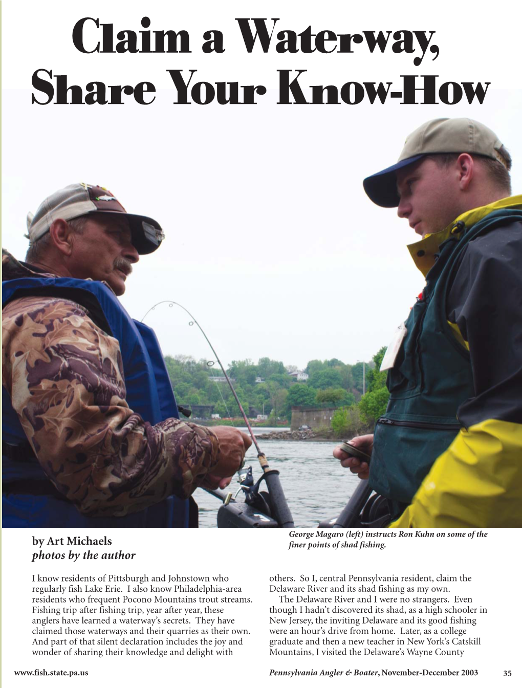 Claim a Waterway, Share Your Know-How