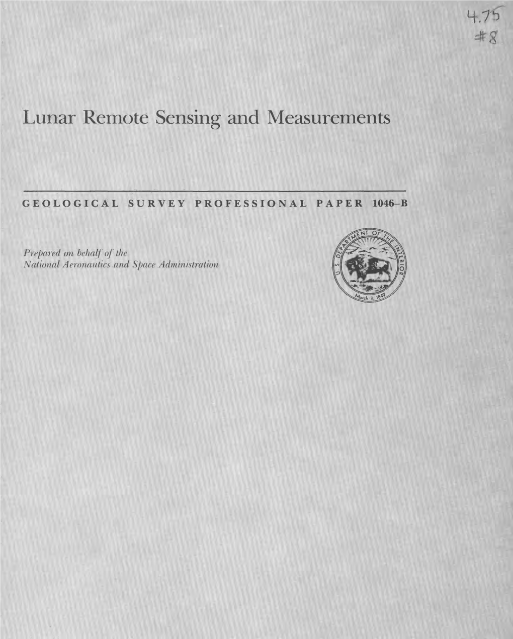 Lunar Remote Sensing and Measurements