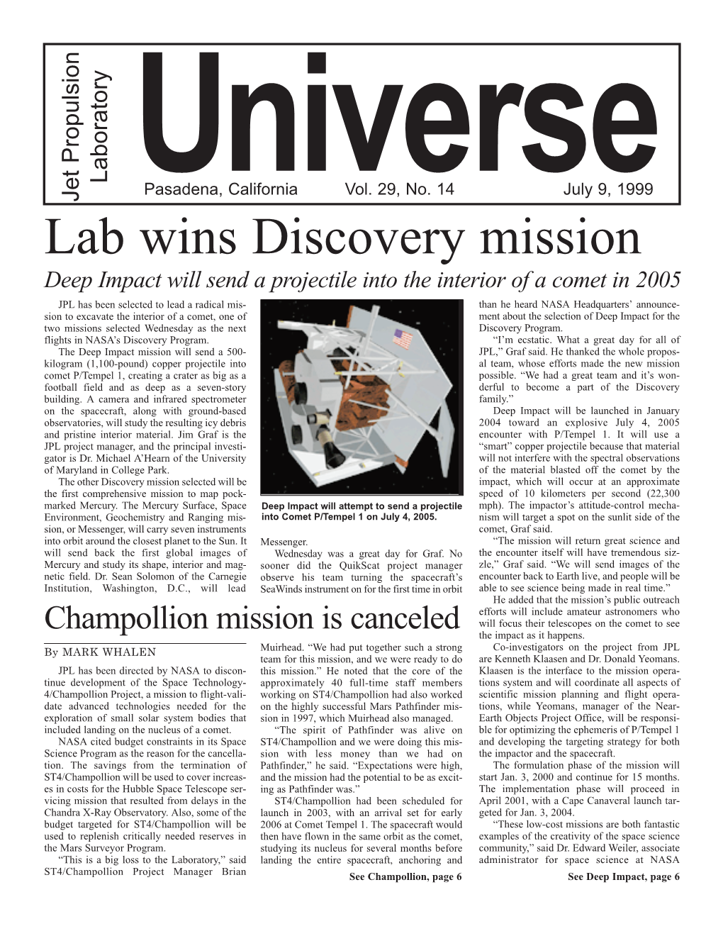 Lab Wins Discovery Mission