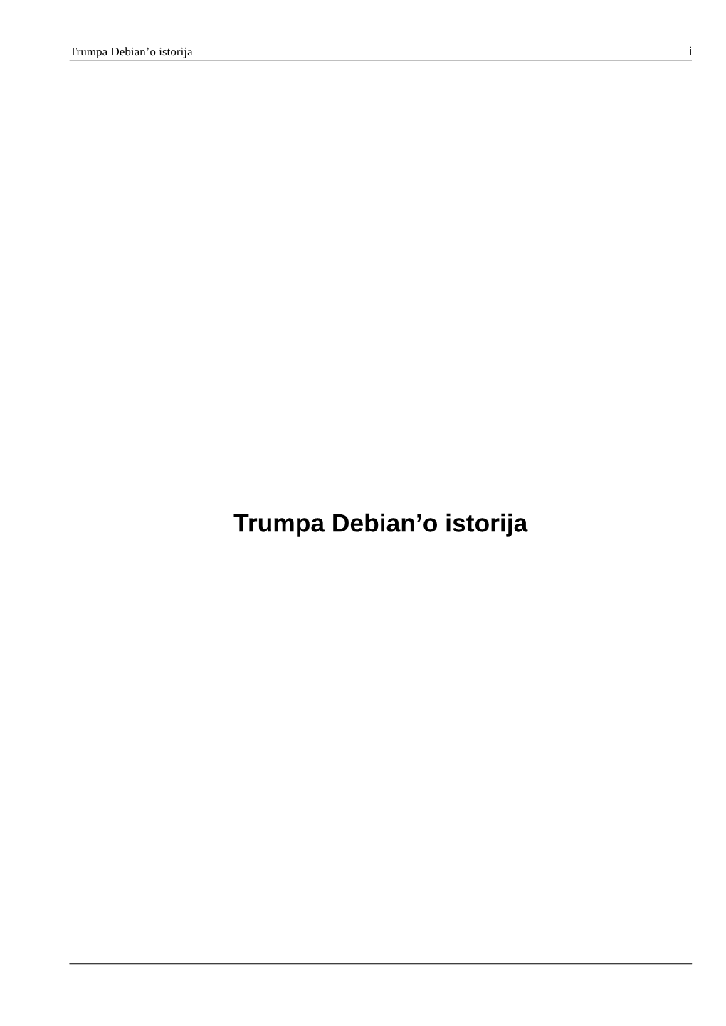 Trumpa Debian'o Istorija