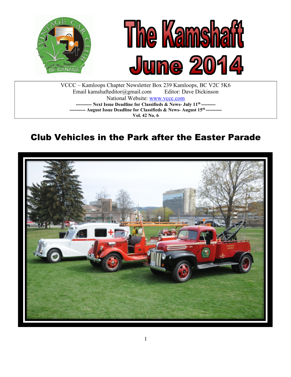 Club Vehicles in the Park After the Easter Parade