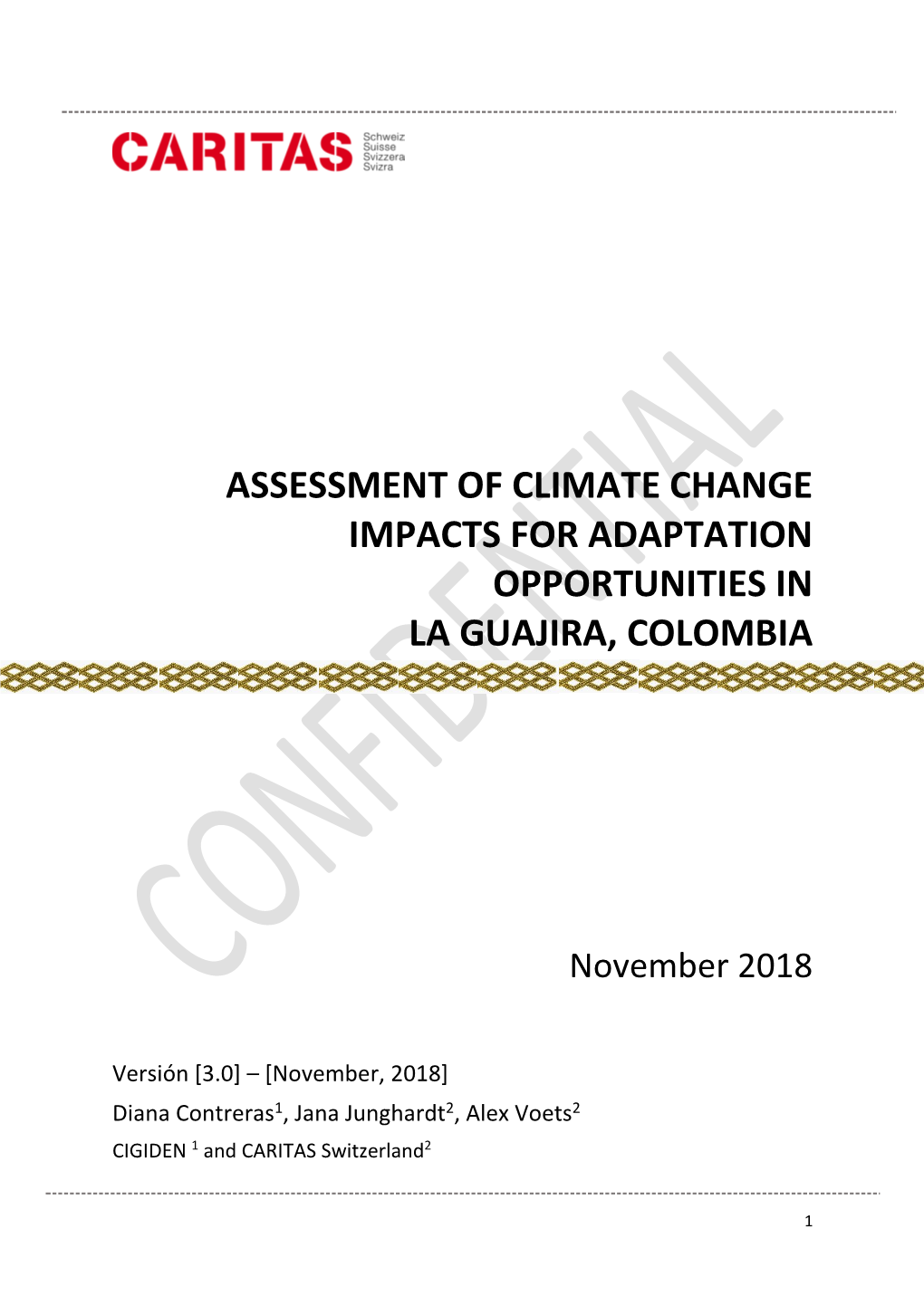 Assessment of Climate Change Impacts for Adaptation Opportunities in La Guajira, Colombia