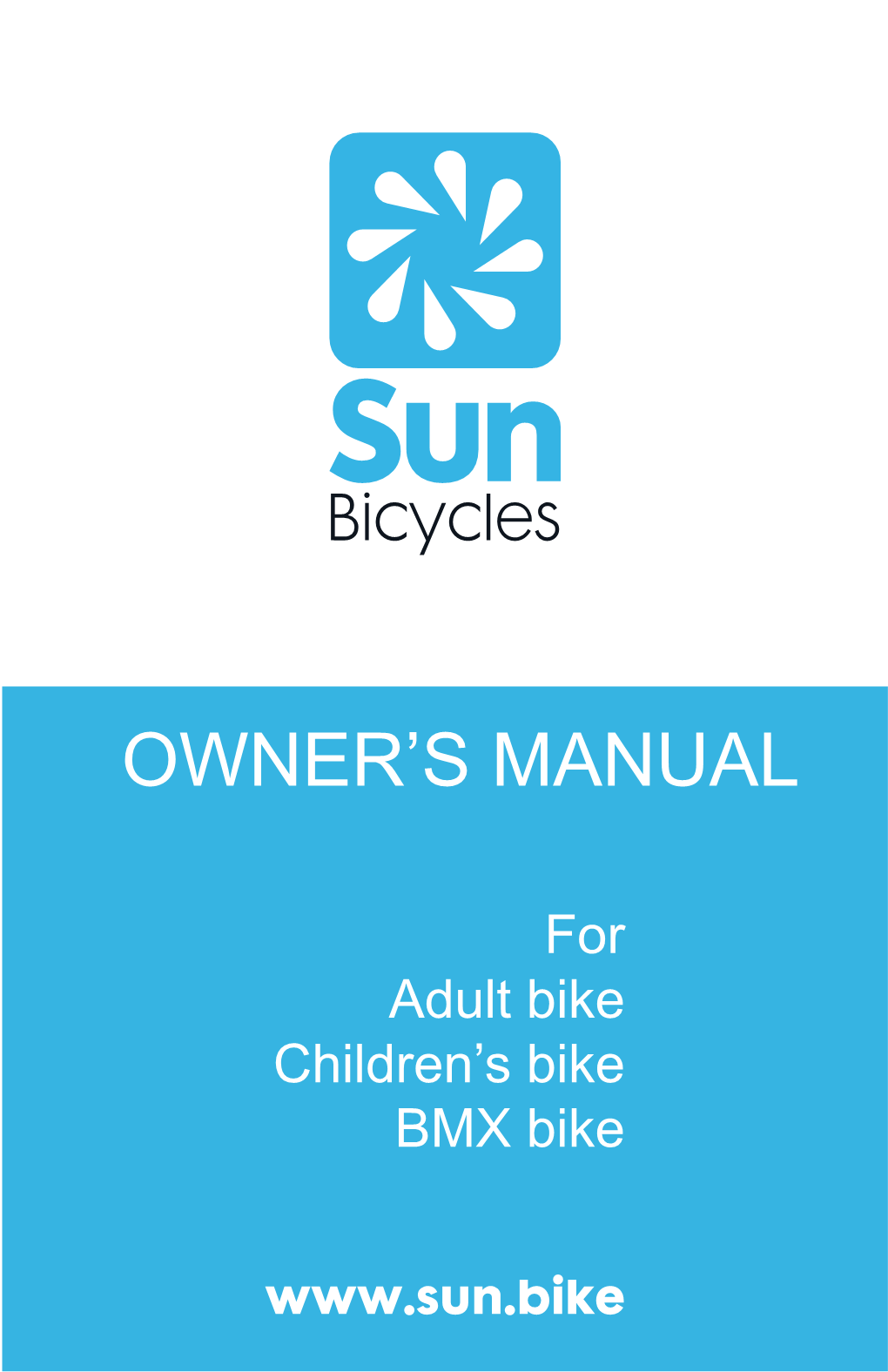 Sun Bicycles Owner's Manual