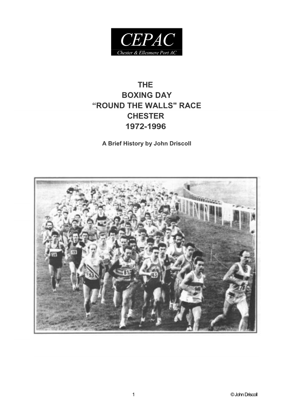 The Boxing Day “Round the Walls" Race Chester 1972-1996