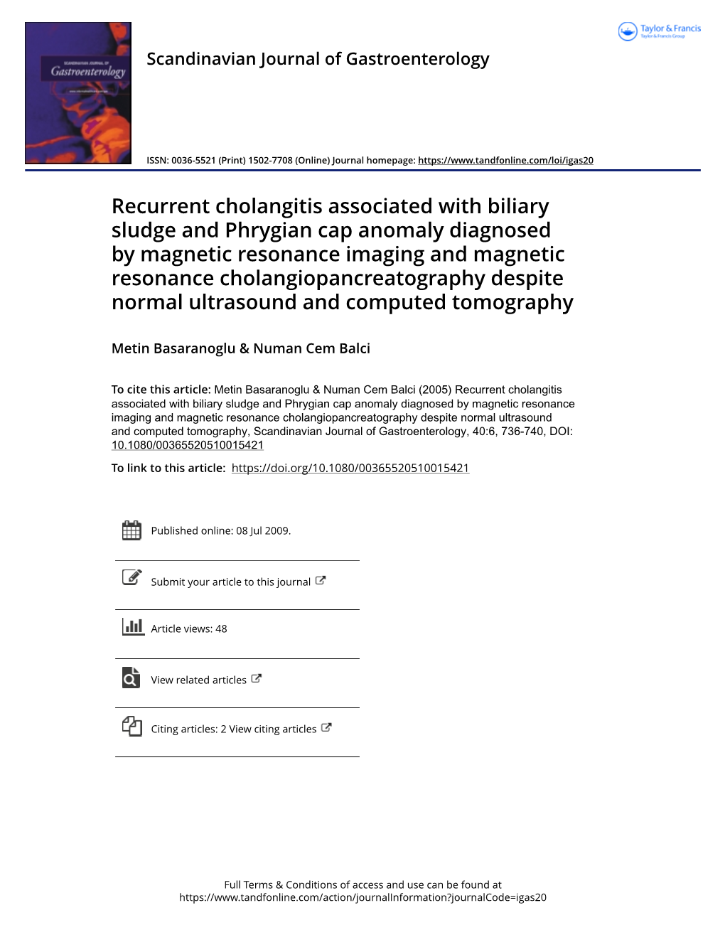 Recurrent Cholangitis Associated with Biliary Sludge and Phrygian Cap