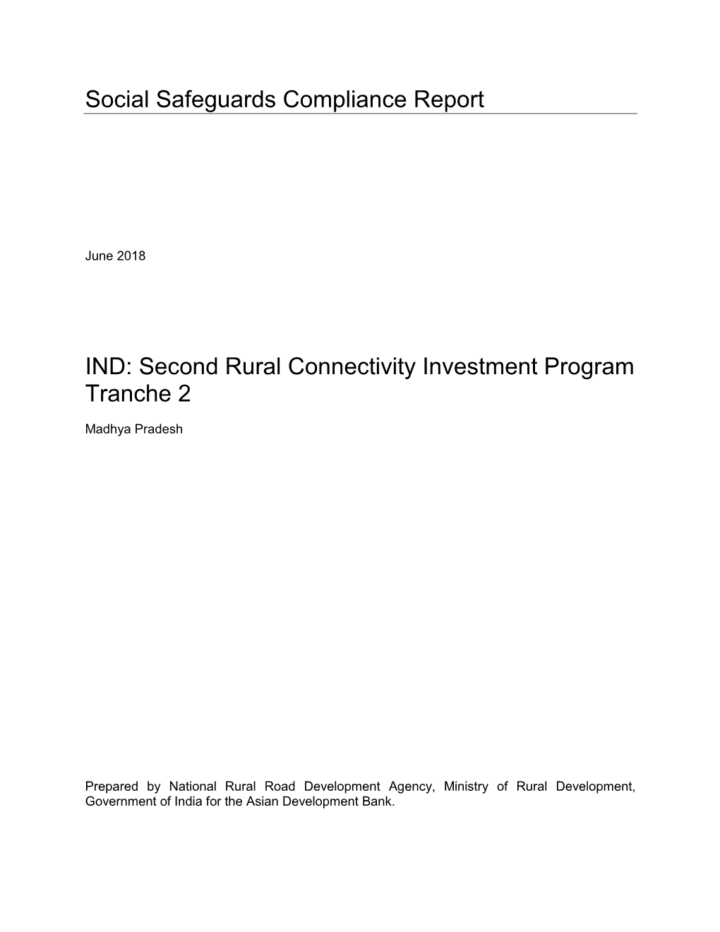 Second Rural Connectivity Investment Program Tranche 2