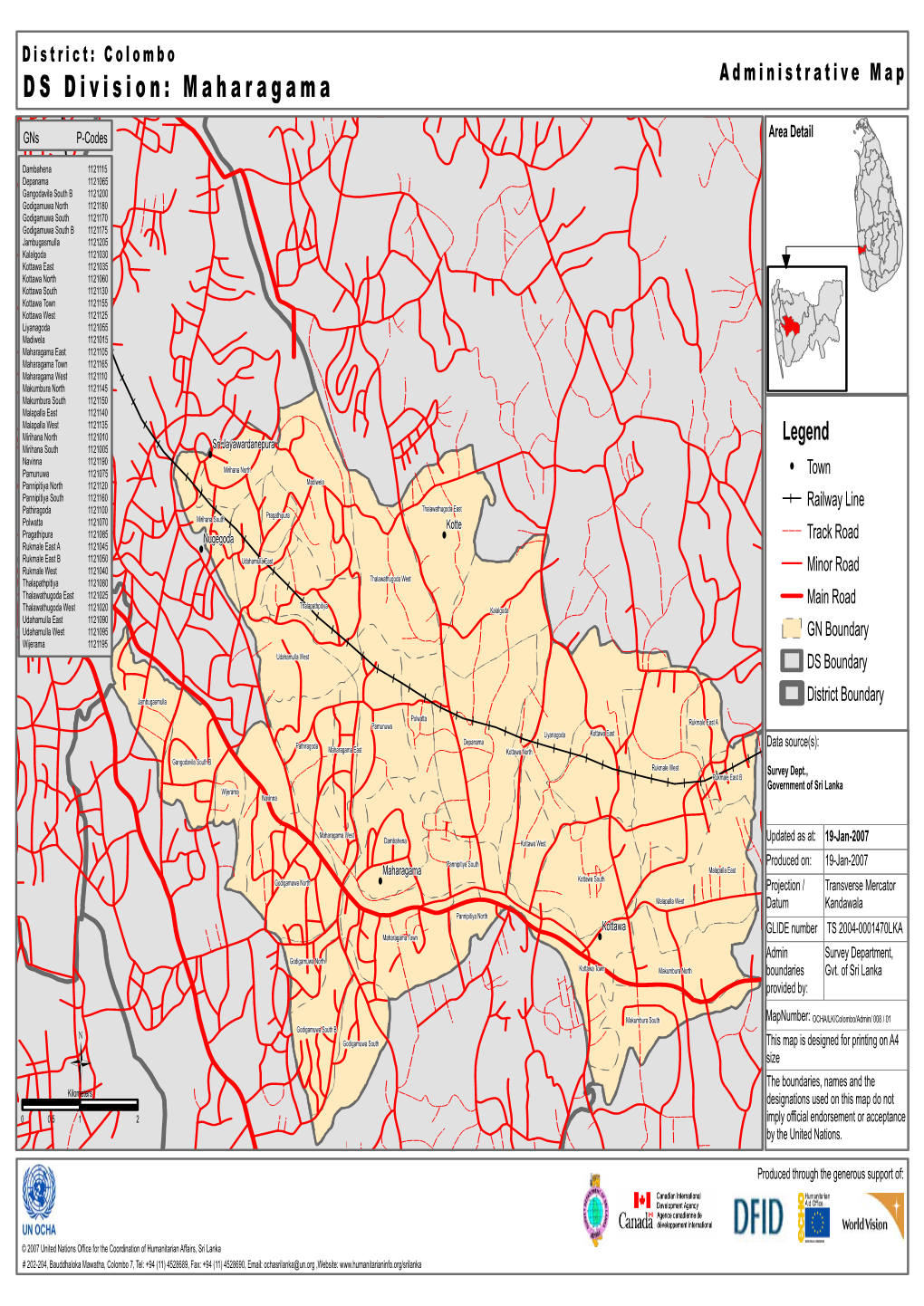 Administrative Map DS Division: Maharagama