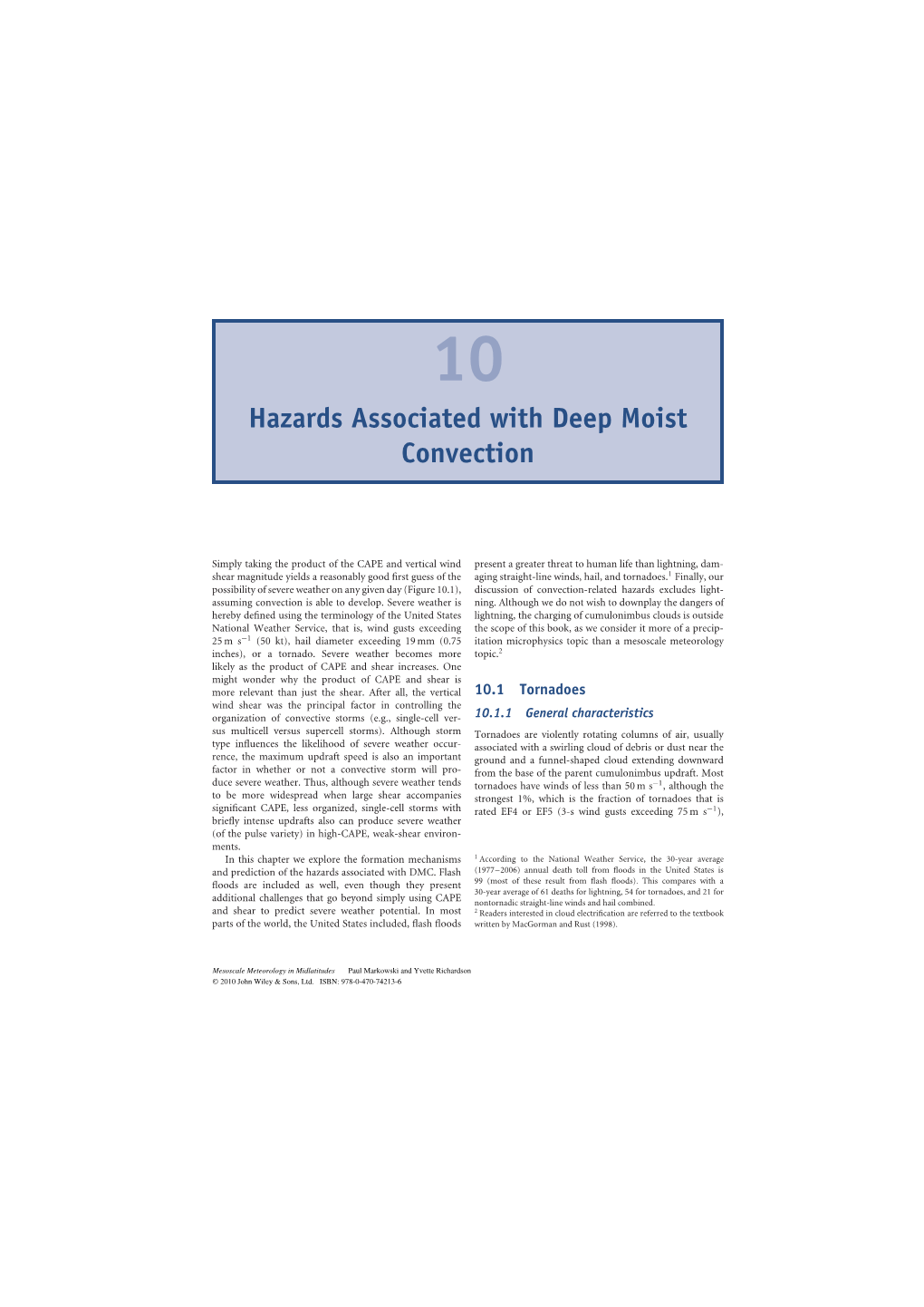 Hazards Associated with Deep Moist Convection