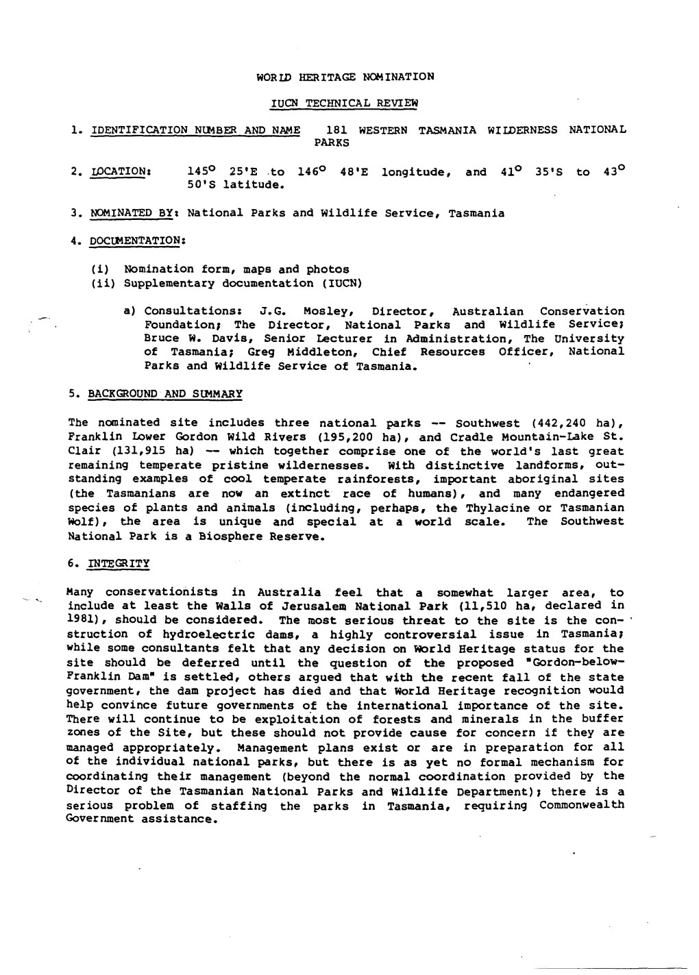 Iucn Technical Review