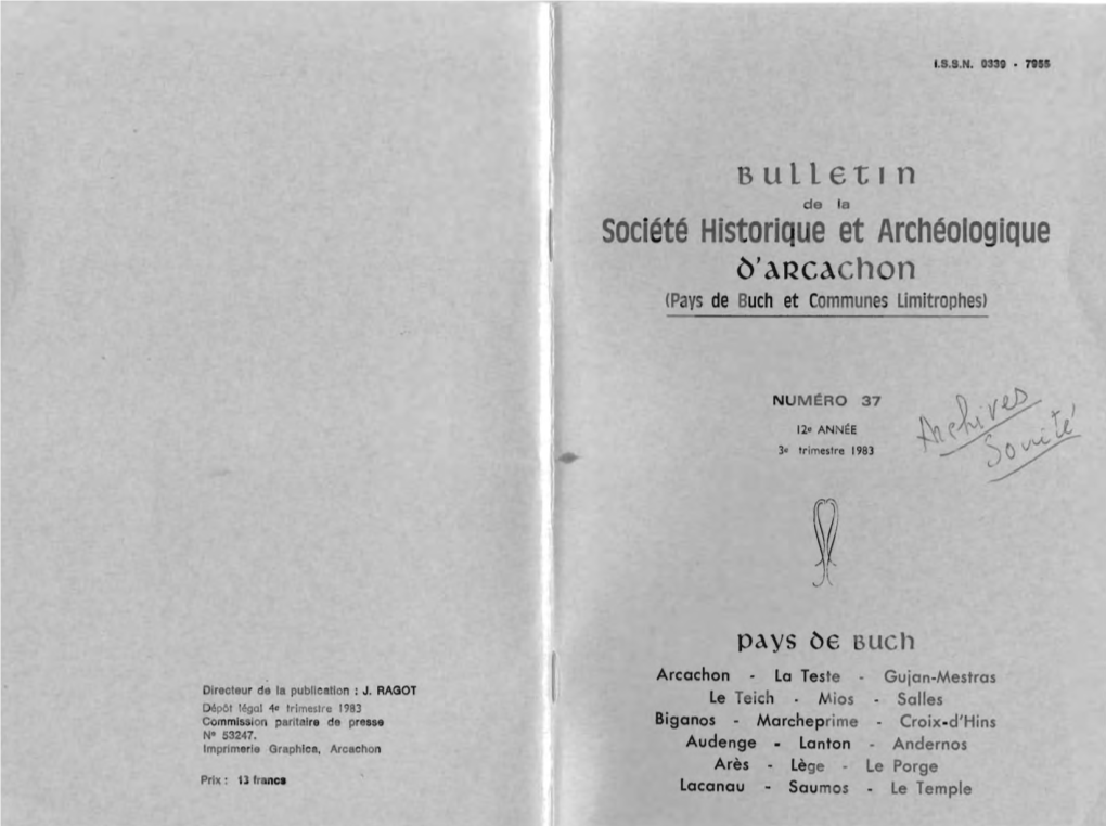 Société Historique Et Archéologique Bja~Ca Chon (Pavs De Buch Et Communes Limitrophes)