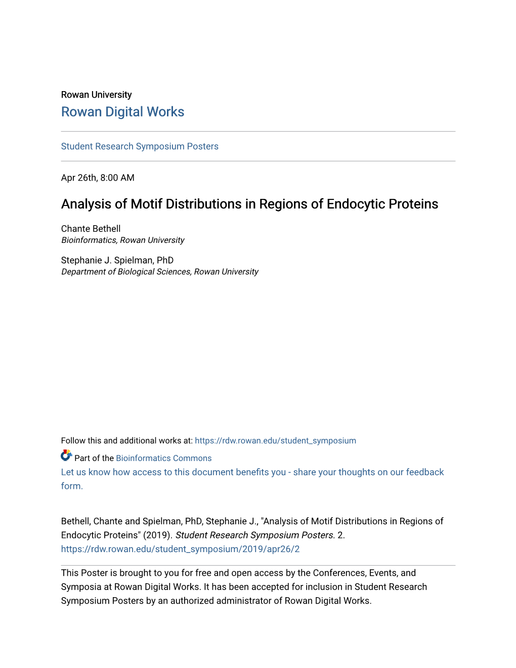 Analysis of Motif Distributions in Regions of Endocytic Proteins