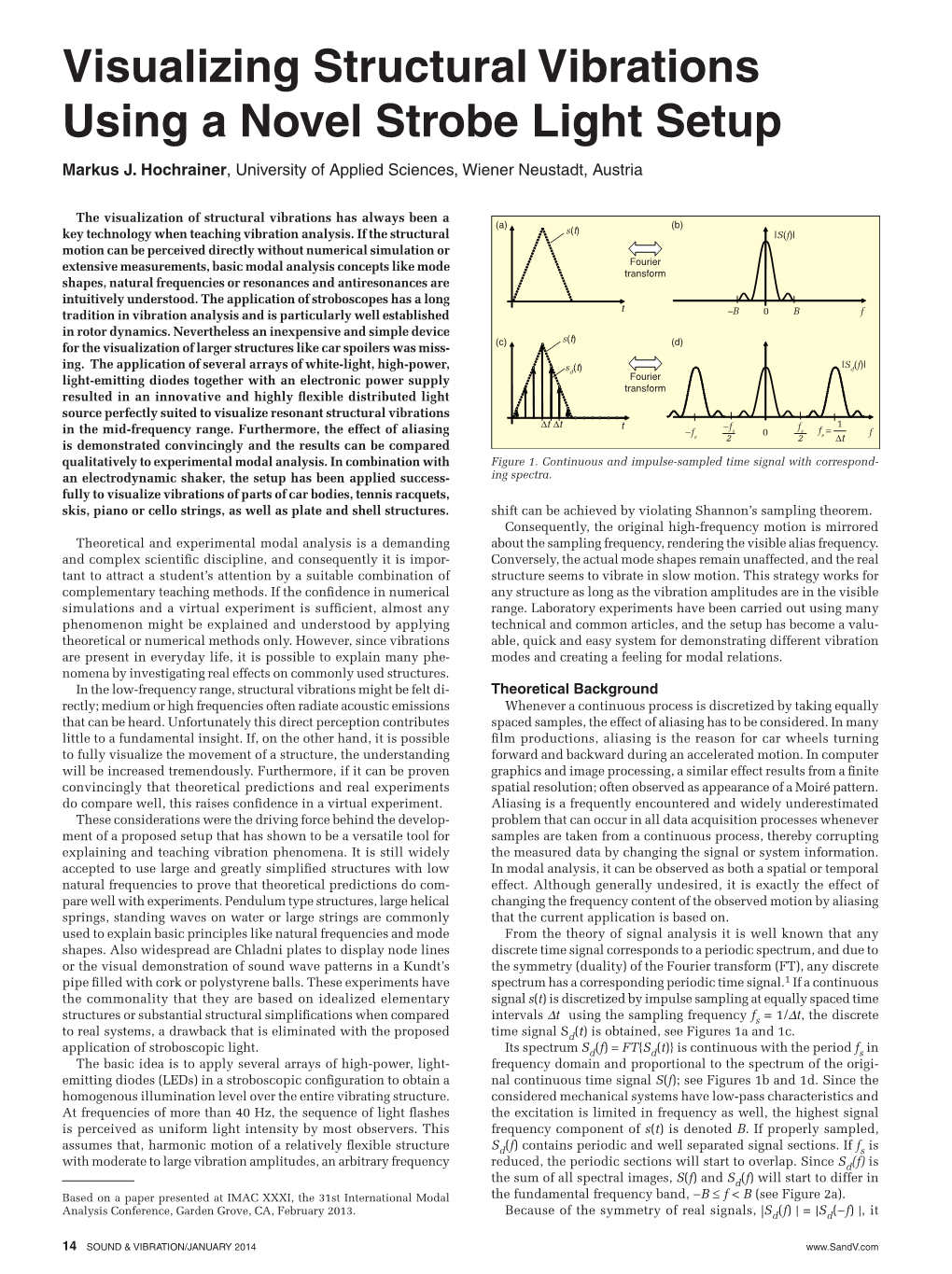 Visualizing Structural Vibrations Using a Novel Strobe Light Setup Markus J