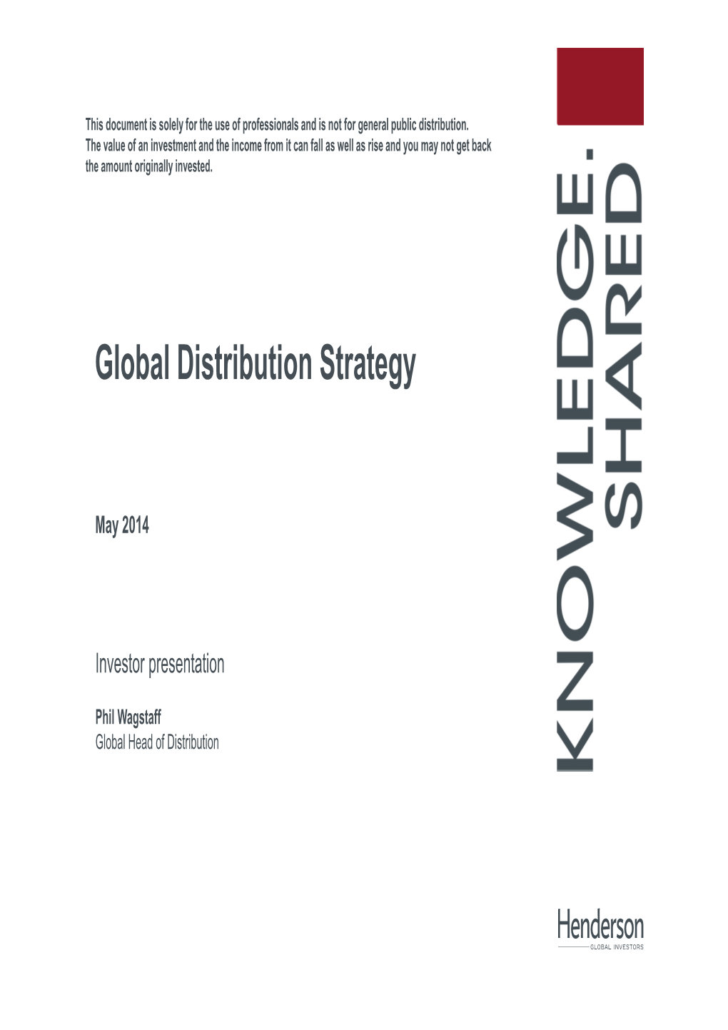 Global Distribution Strategy
