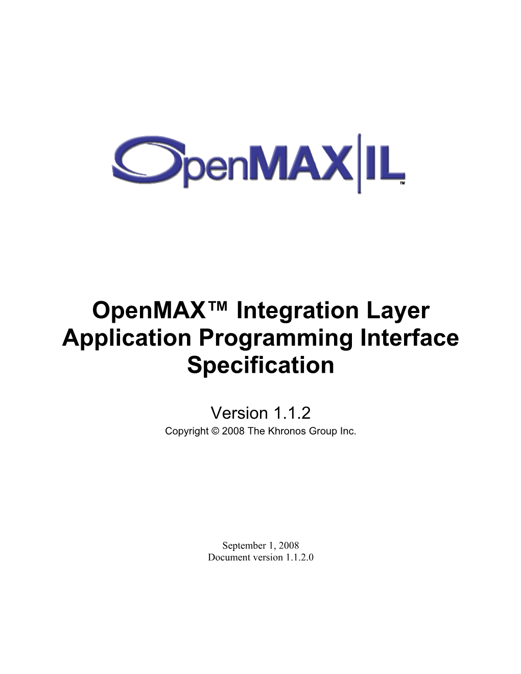 Openmax IL 1.1.2 Specification