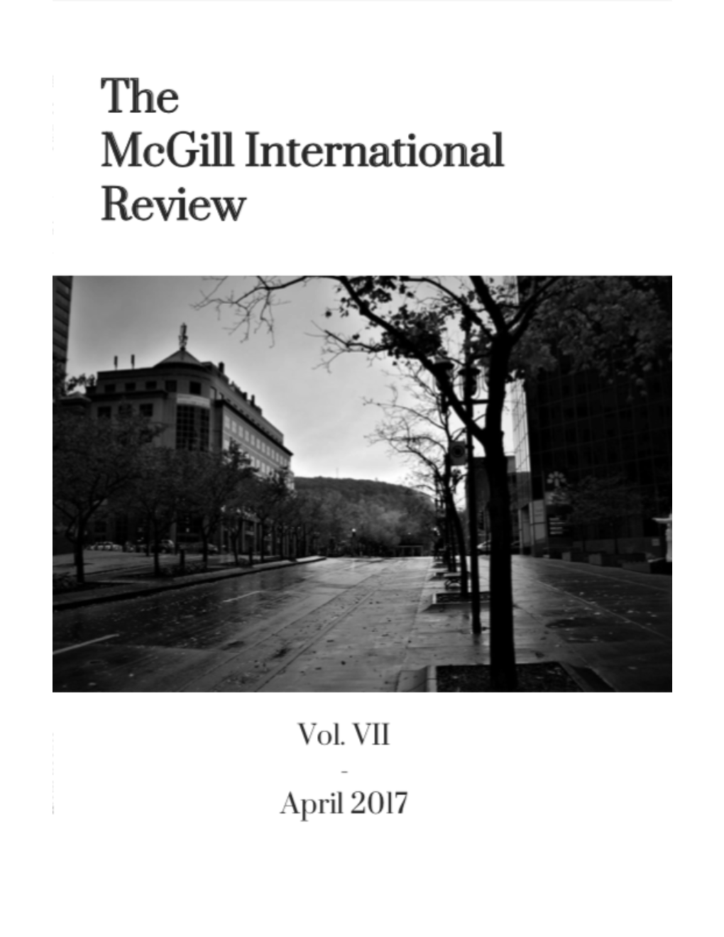 The Mcgill Internationalreview