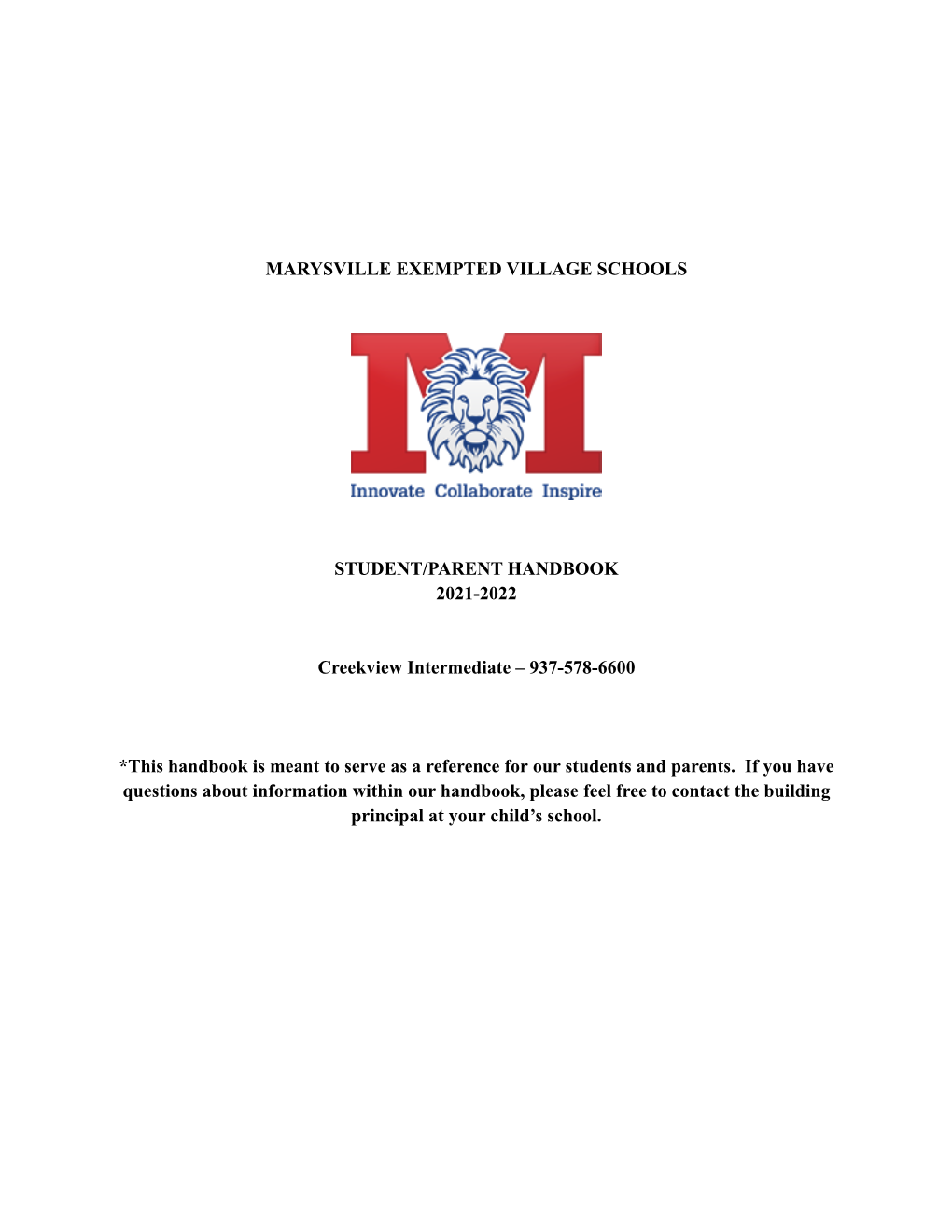 2021-22 Student/Parent Handbook