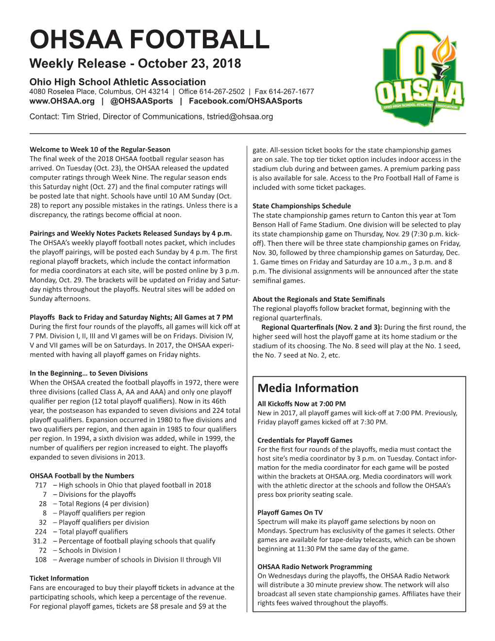 Ohsaa Football