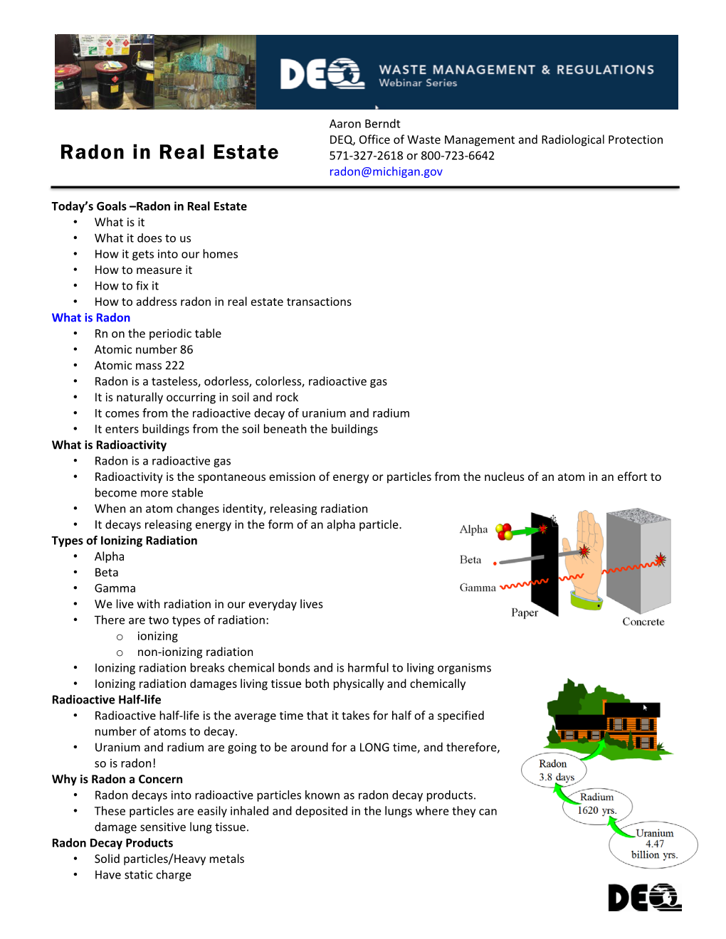 Download the Radon in Real Estate Webinar Notes