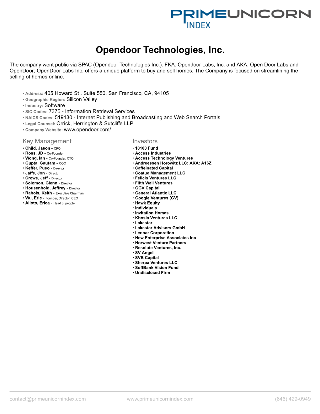 Opendoor Technologies, Inc