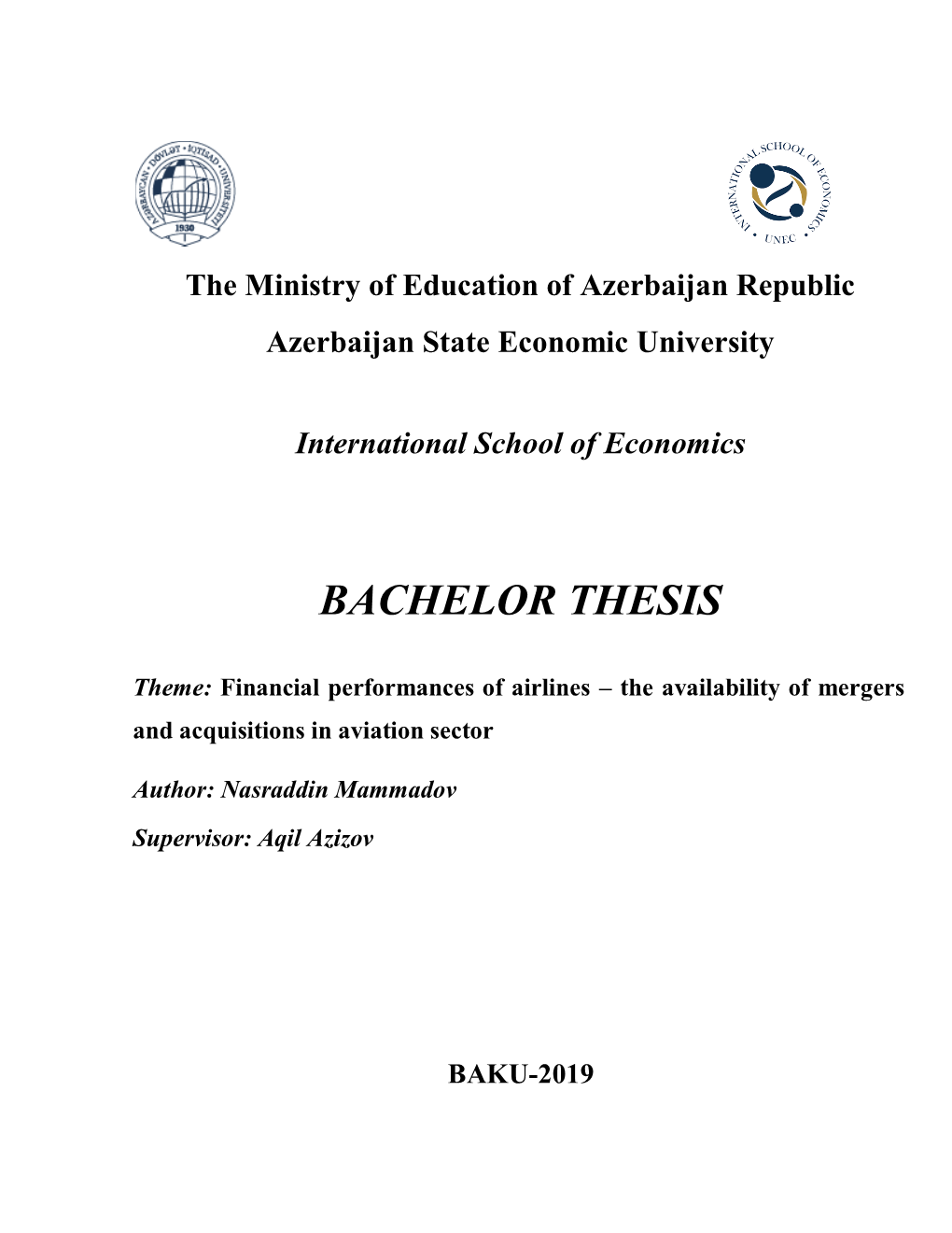 Bachelor Thesis