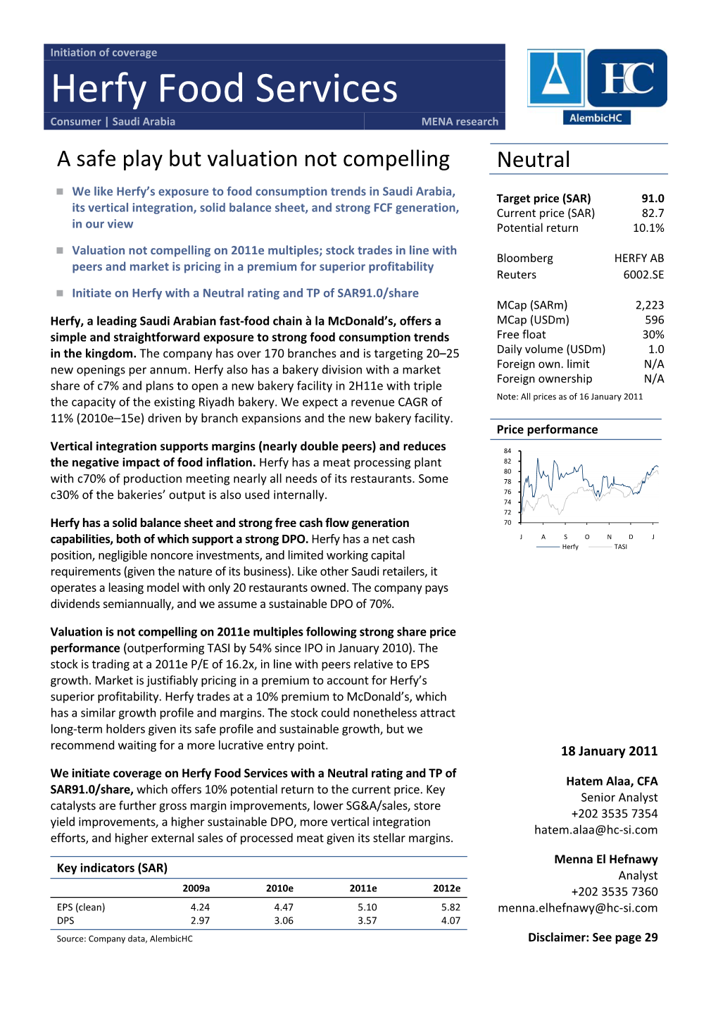 Herfy Food Services Consumer | Saudi Arabia MENA Research