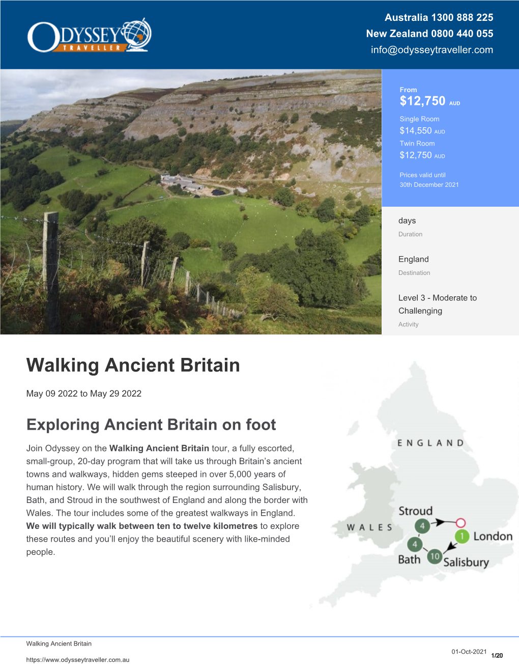Walking Ancient Britain | Small Group Walking Tour | Odyssey Traveller