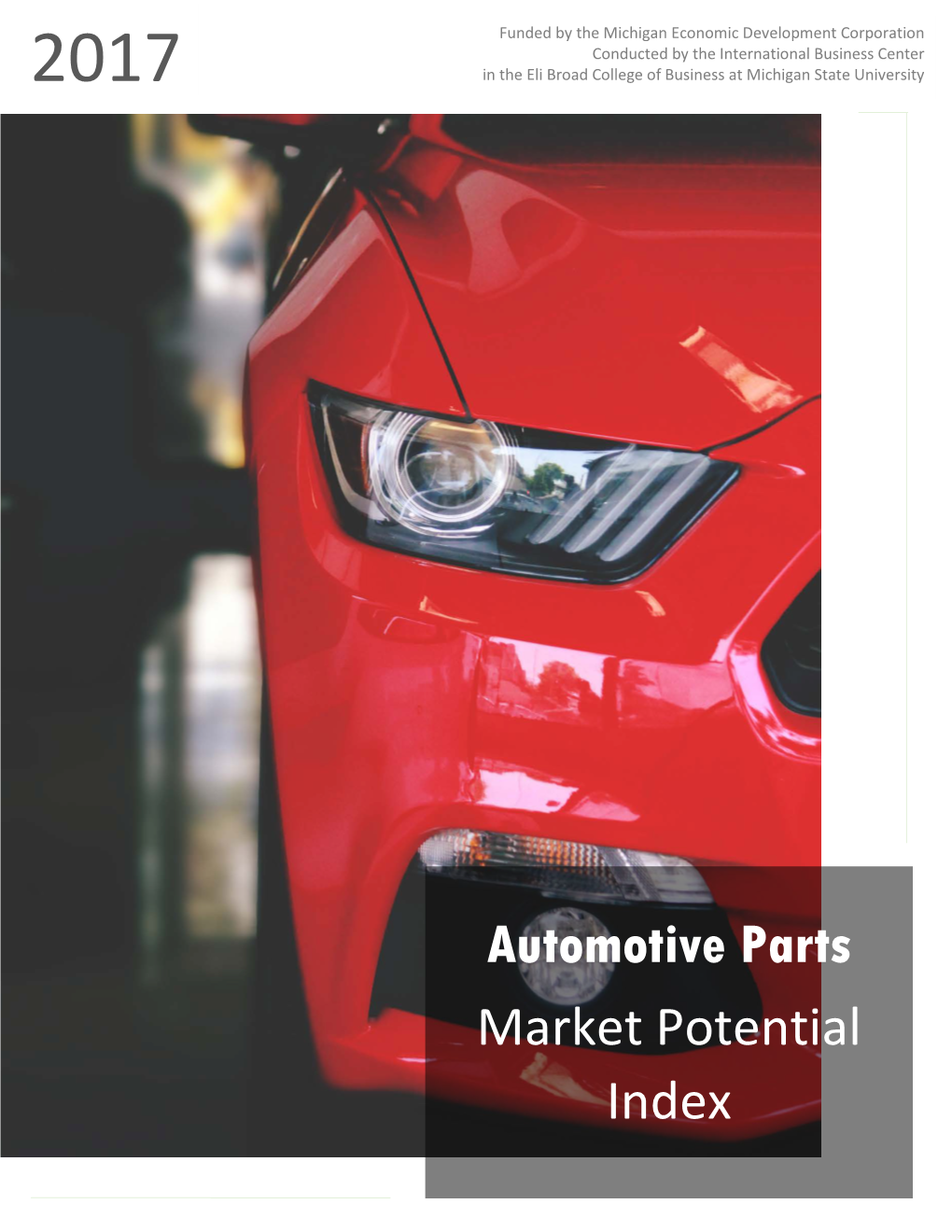 Automotive Parts Market Potential Index Page | 1