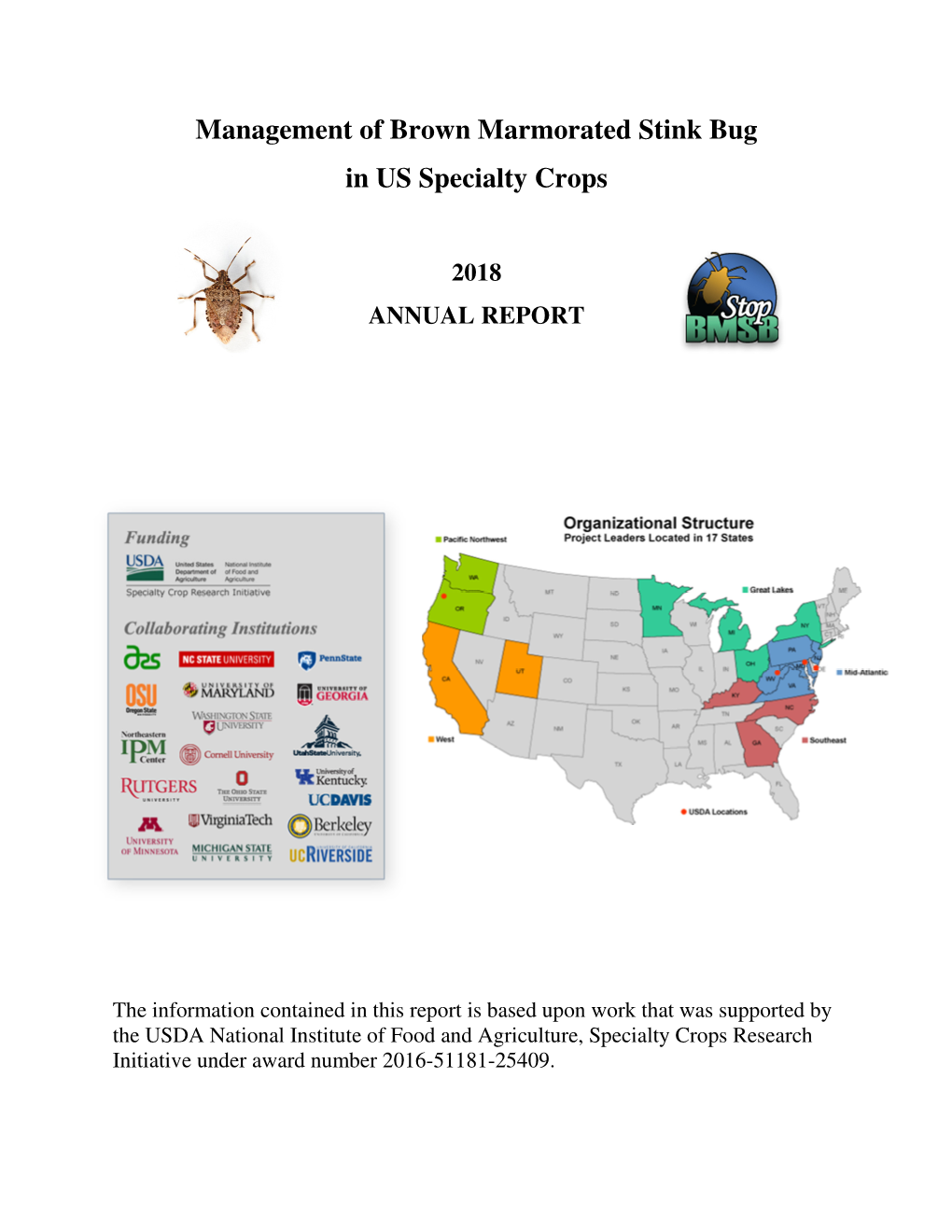 Management of Brown Marmorated Stink Bug in US Specialty Crops