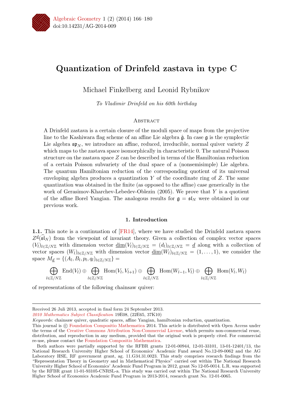 Quantization of Drinfeld Zastava in Type C