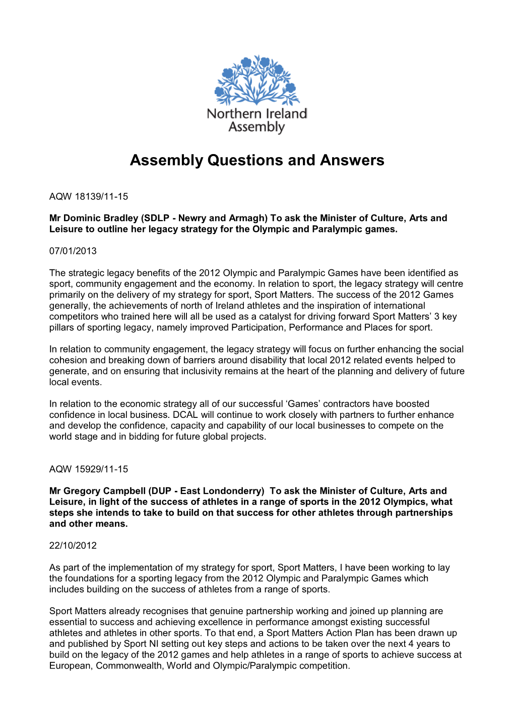 Assembly Questions and Answers