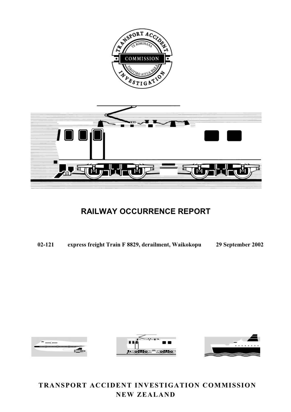 Railway Occurrence Report