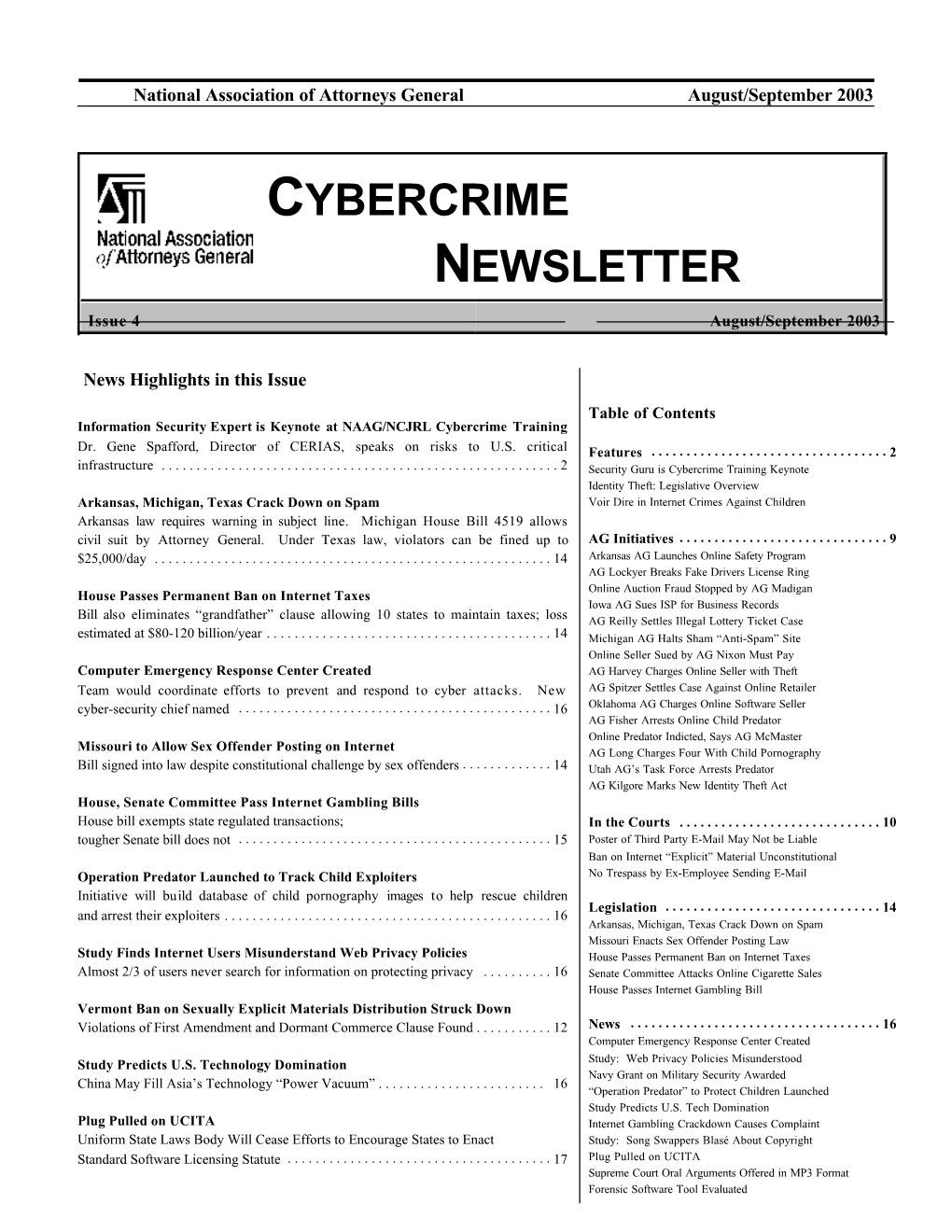 Cybercrime Newsletter