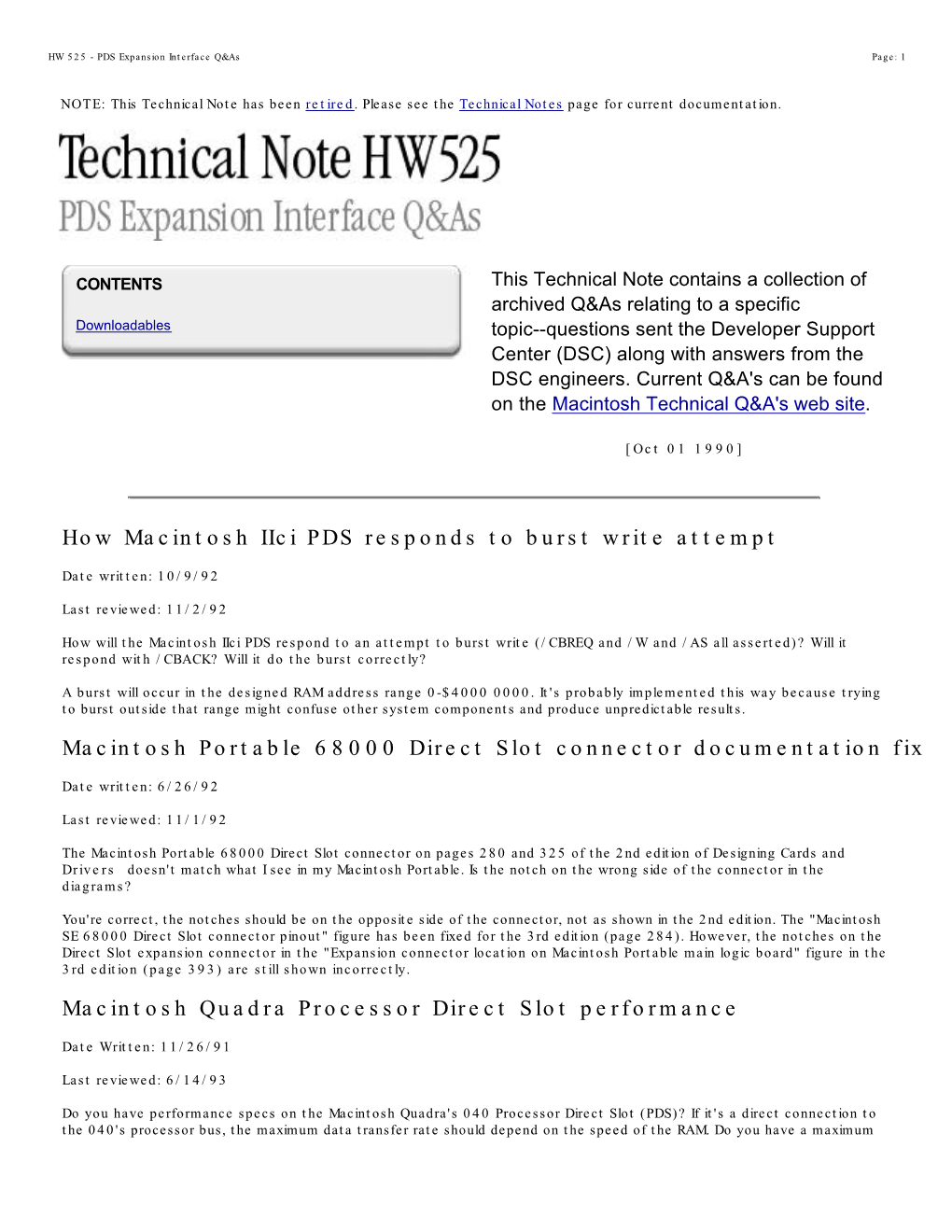 How Macintosh Iici PDS Responds to Burst Write Attempt Macintosh