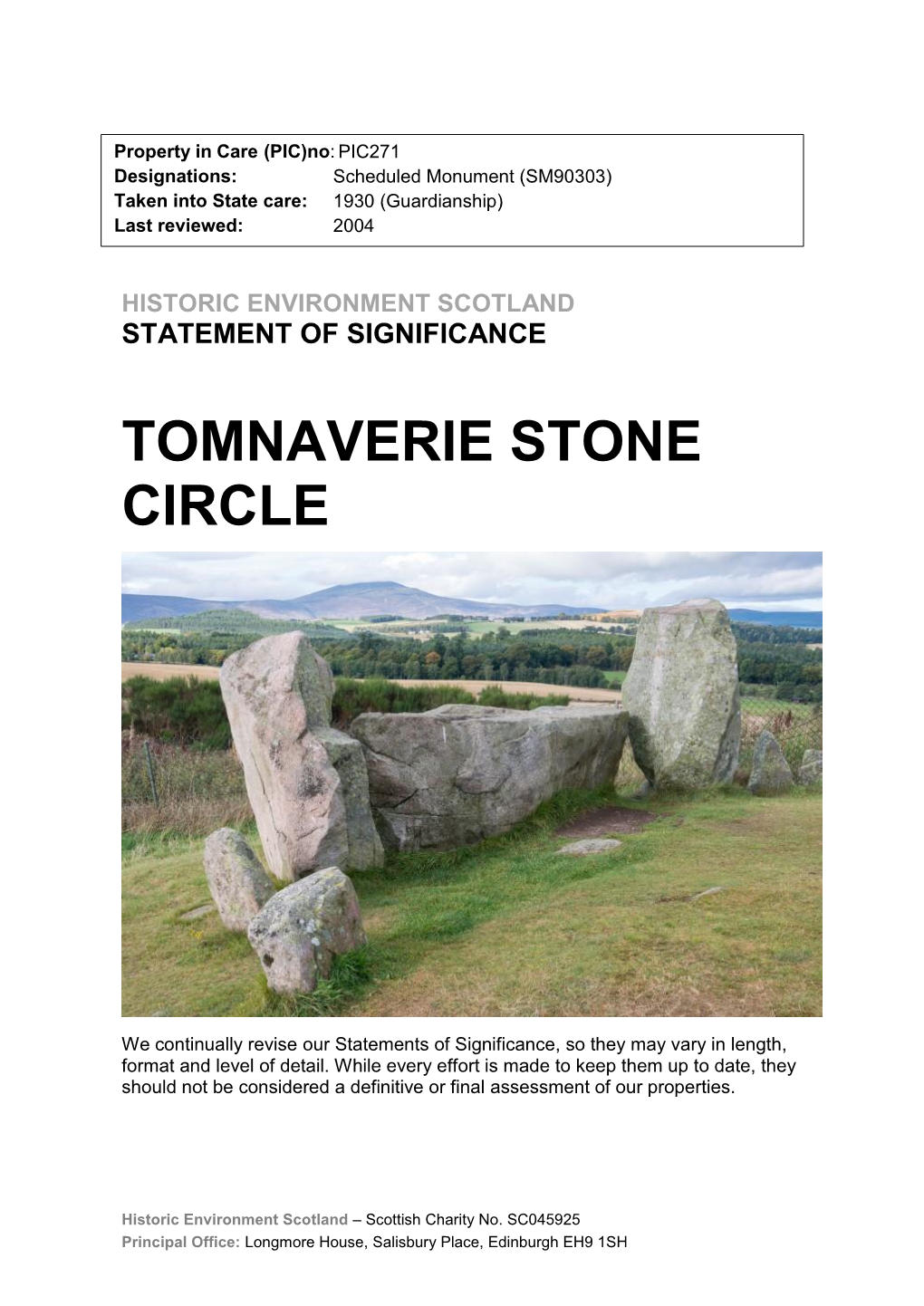 Tomnaverie Stone Circle