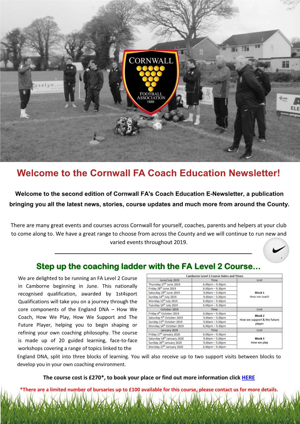 The Cornwall FA Coach Education Newsletter!