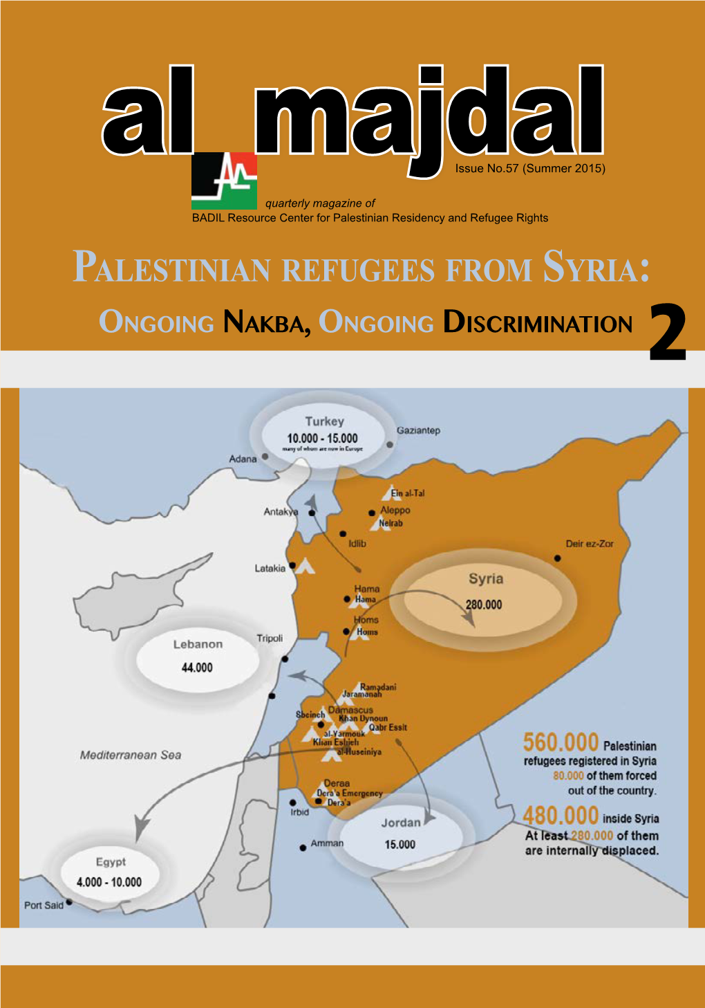 Palestinian Refugees from Syria: Ongoing Nakba, Ongoing Discrimination 2 the Scale of the Conflict Forced Palestinians to Seek Refuge Outside of Syria