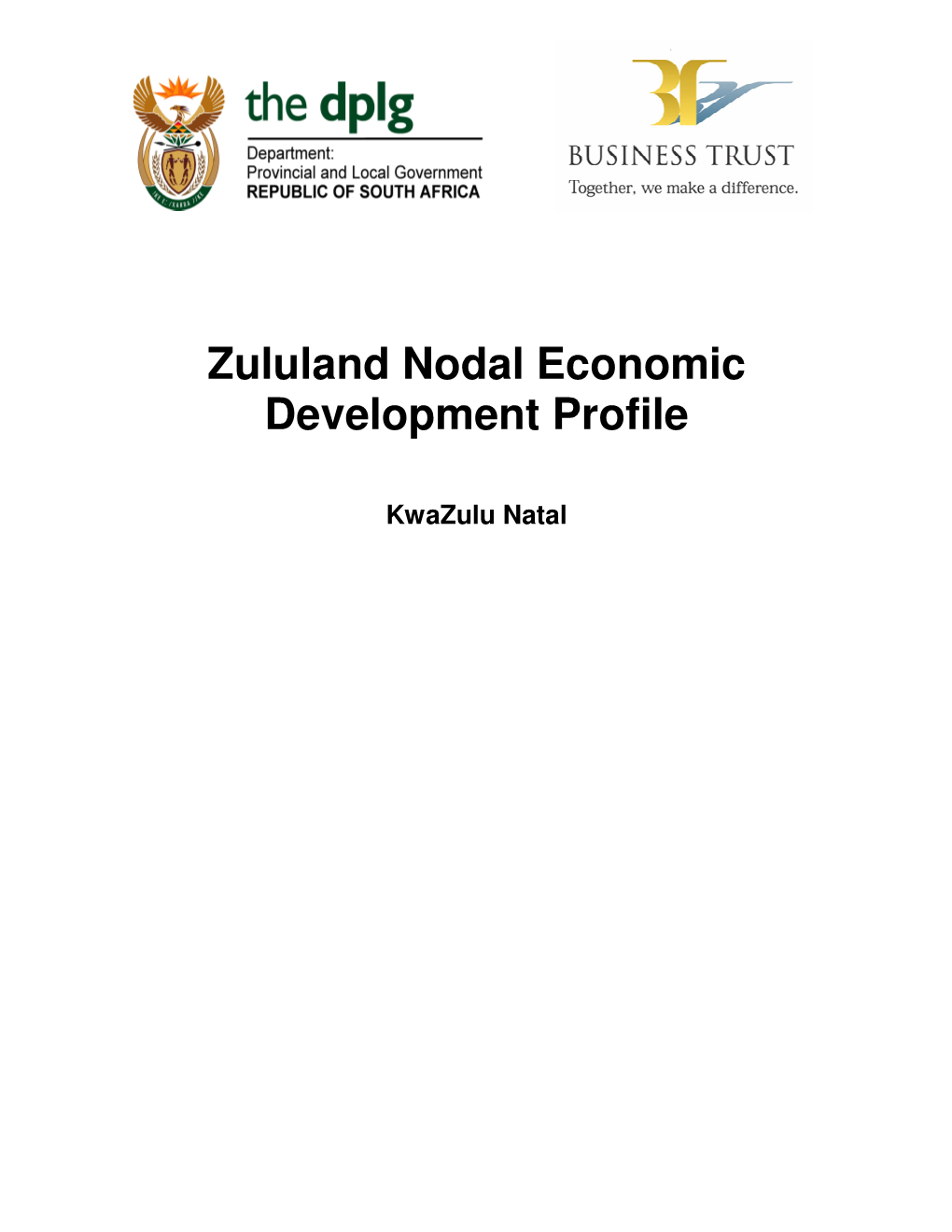 Zululand Nodal Economic Development Profile