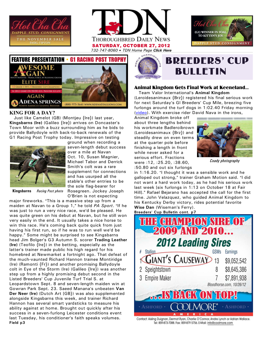 Breeders' Cup Bulletin