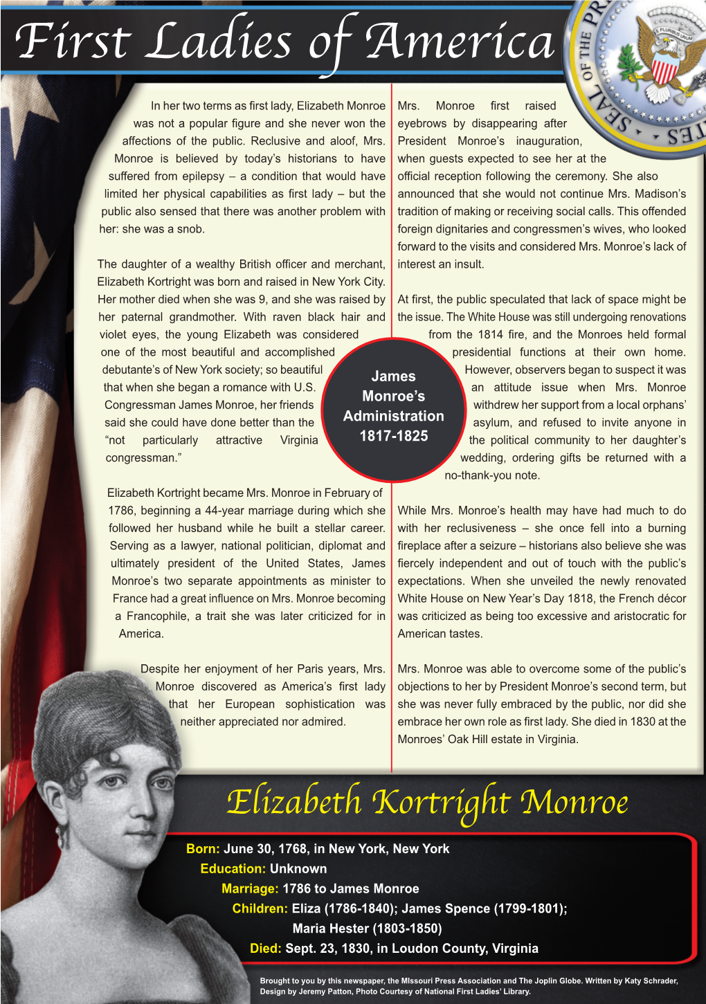 5 Elizabeth Kortright Monroe