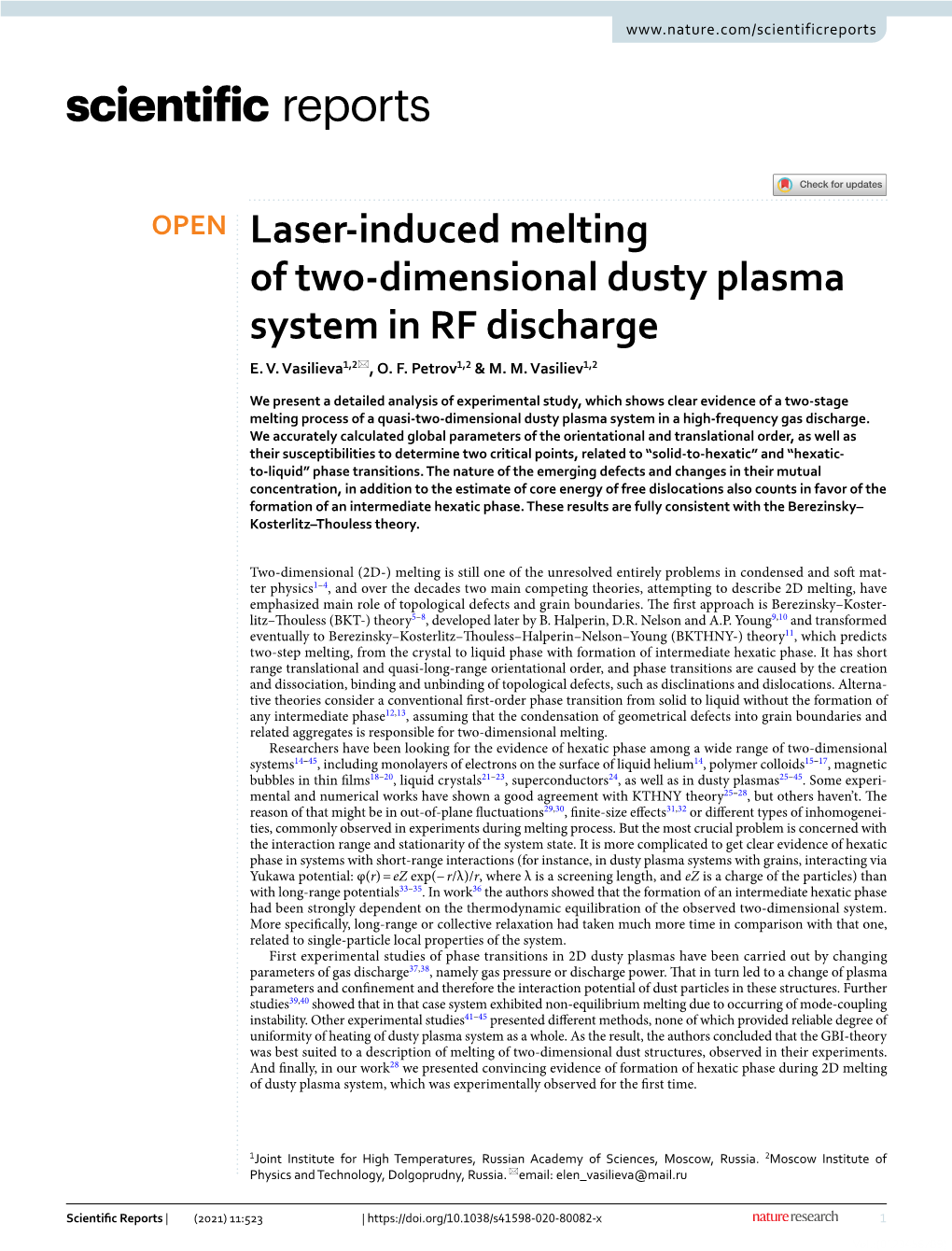 Laser-Induced Melting of Two-Dimensional Dusty Plasma