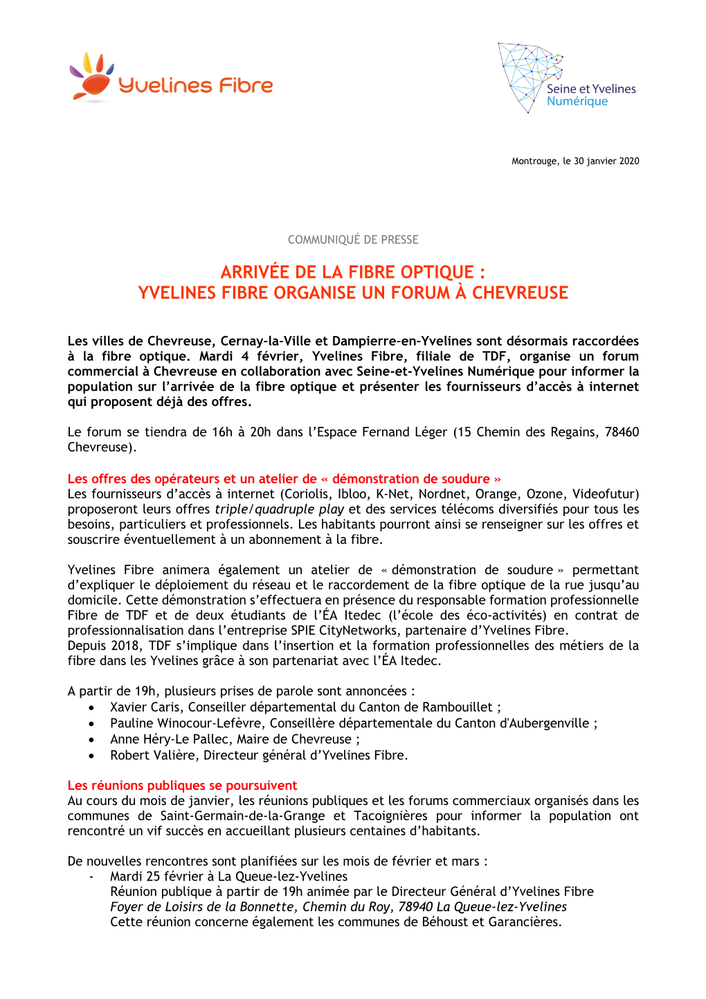 Yvelines Fibre Organise Un Forum À Chevreuse