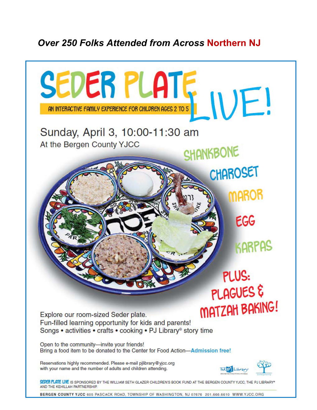 Instructions for Activity Centers at Seder Plate LIVE!
