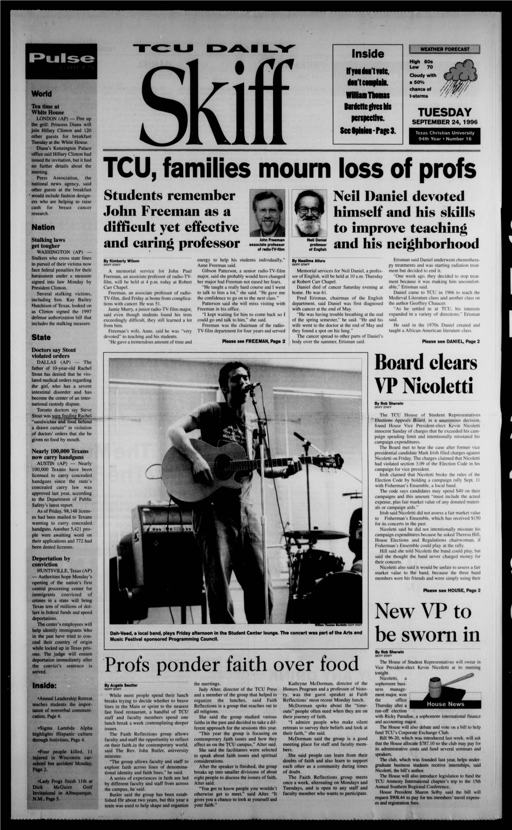 TCU, Families Mourn Loss of Profs