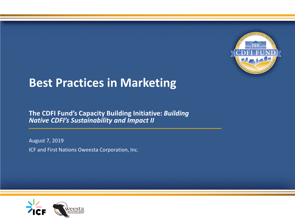 Best Practices in Marketing Presentation