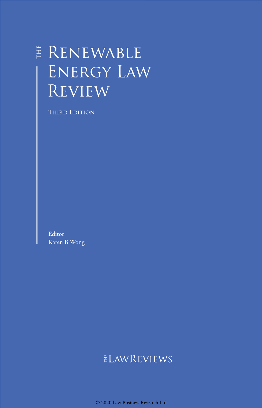 Renewable Energy Law Review Renewable Energy Law Review