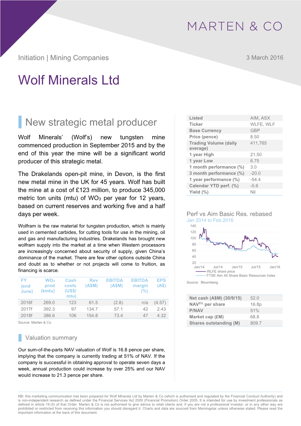 Wolf Minerals Ltd