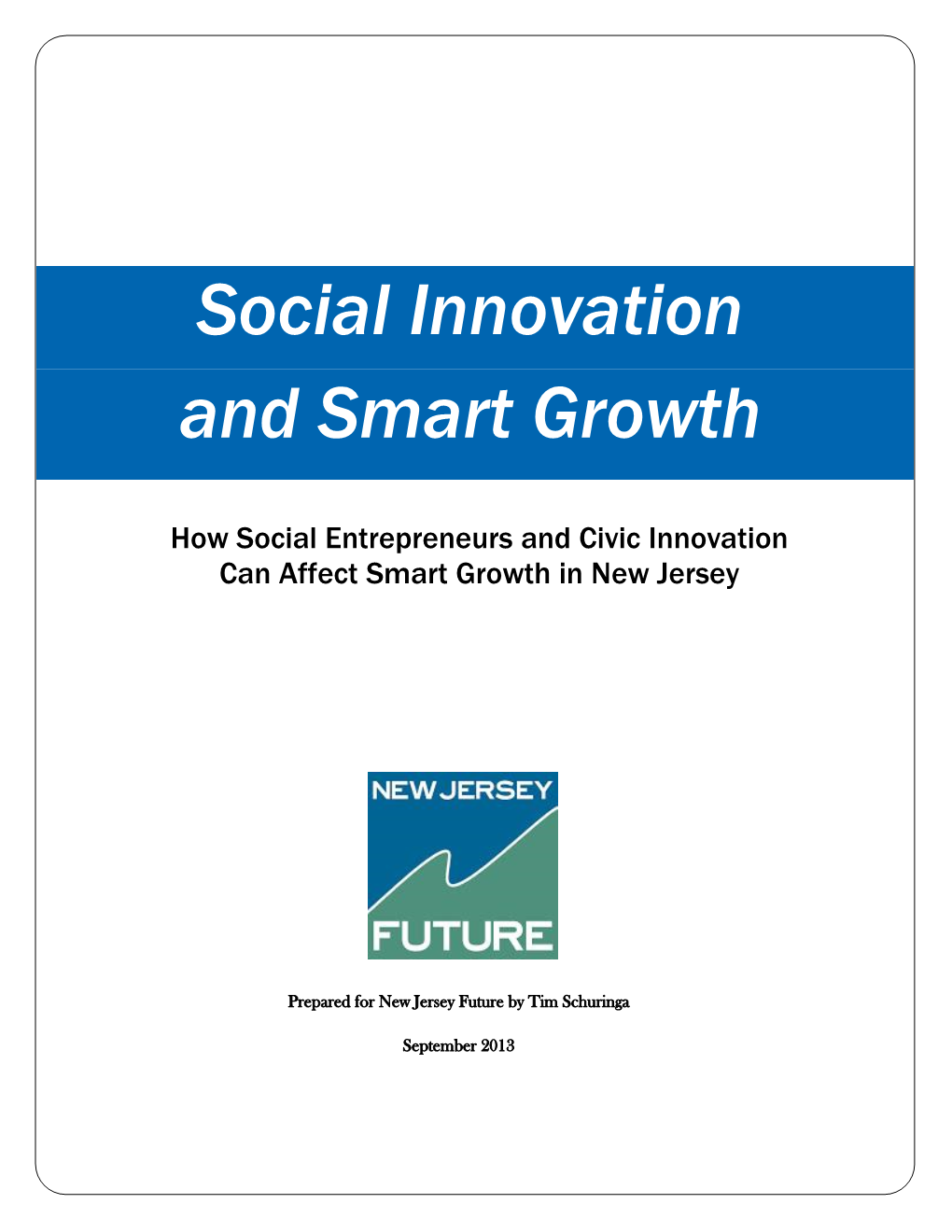 Social Innovation and Smart Growth 9-13