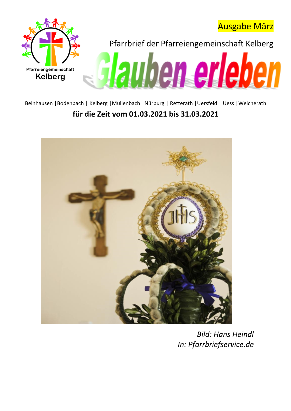 Ausgabe März Pfarrbrief Der Pfarreiengemeinschaft Kelberg